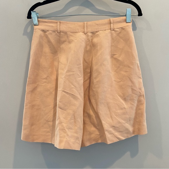 THE LIMITED Vintage Linen Blend Pleated Trouser Shorts High Rise Pink Size 6 - Picture 4 of 6